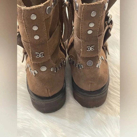 Sam Edelman Dark Taupe Velutto Suede Leather boots size 7 - Picture 11 of 16